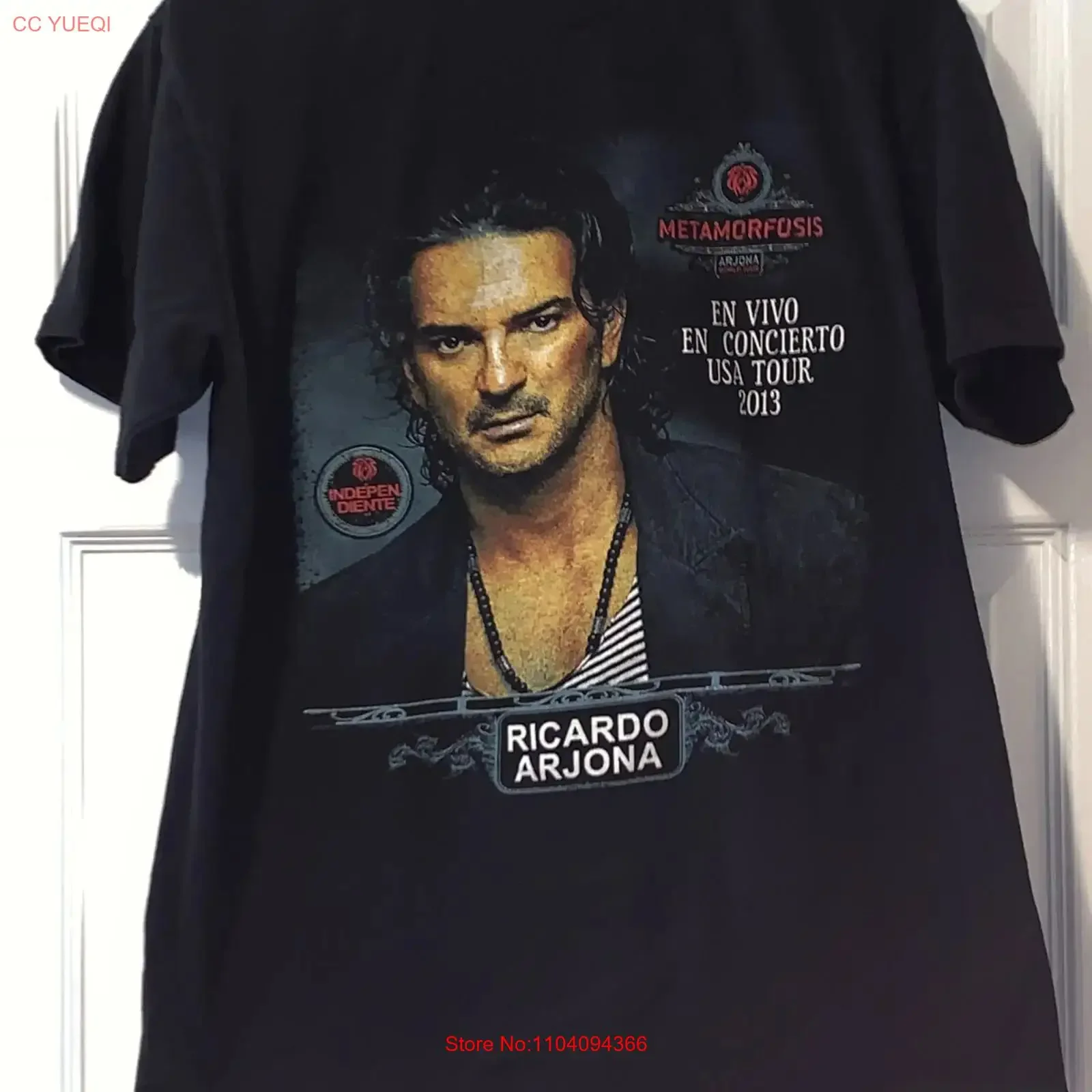 RICARDO ARJONA USA TOUR 2013 SHIRT SIZE M CHEST 19 LENGTH 26 vintage Washed Versatile designer clothes Stylish Unisex Soft