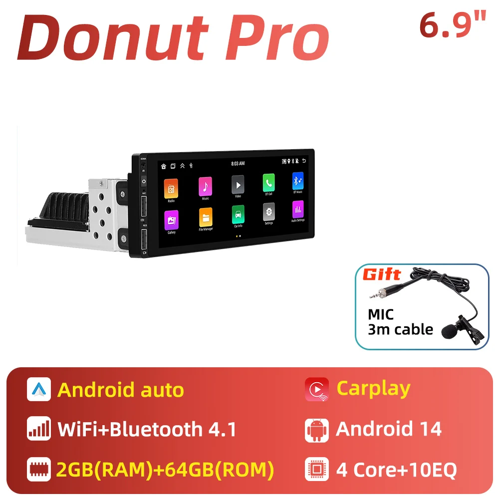 1 Din Carplay Scherm Voor Citroen C3 Picasso Tendance 2009-2017 1din Android Radio Stereo Auto Multimedia Head Unit Autoradio Gps