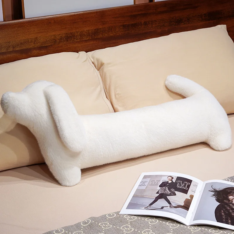 

Soft Fluffy Long Dachshund Plush Toy Cute Stuffed Wiener Dog Pillow Ideal for Holiday Presents, Bedroom Decor.