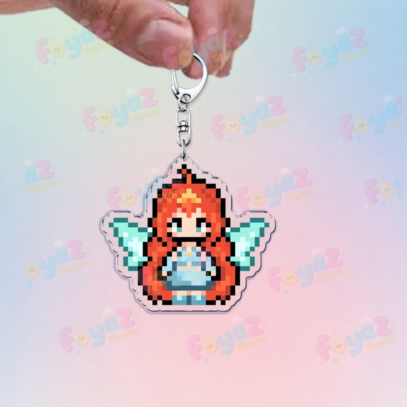 الكرتون بكسل الجنية سلاسل المفاتيح ل اكسسوارات حقيبة سحر ستيلا موسى Tecna السحرية فتاة الجنيات Keyrings مجوهرات أصدقاء الهدايا #4