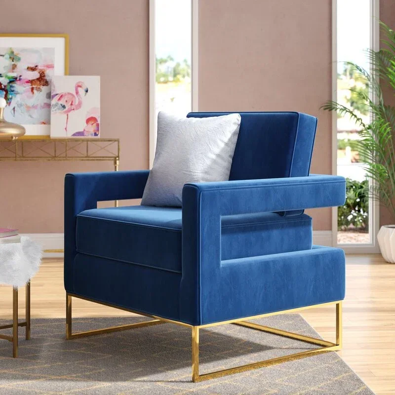 Modern   Living Room Furniture Leisure Chair Hotel Single Accent Armchair Light Luxury Living Room Chairs