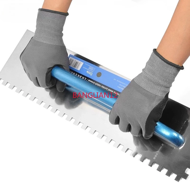 

Large extended serrated large board for paving, tile glue scraping slurry grooving mud scraper