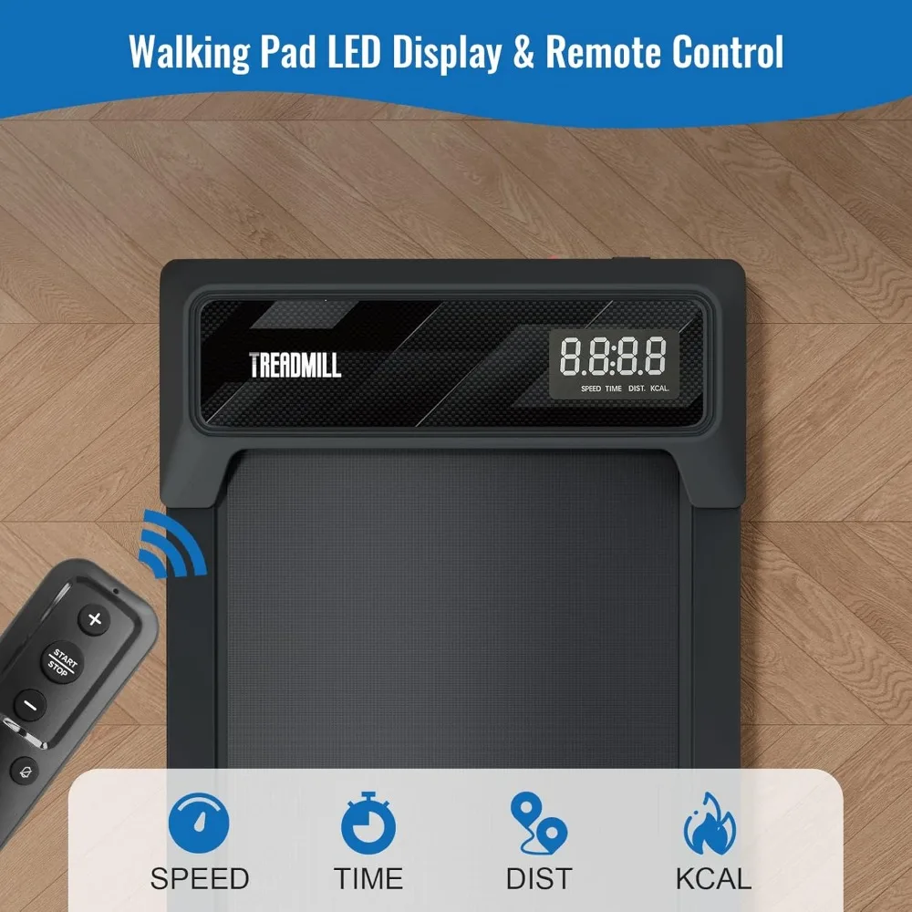 جهاز مشي محمول بقوة 2.5 حصان تحت المكتب مع مقابض يدوية وميل 10% قابل للتعديل للمشي والتمرين