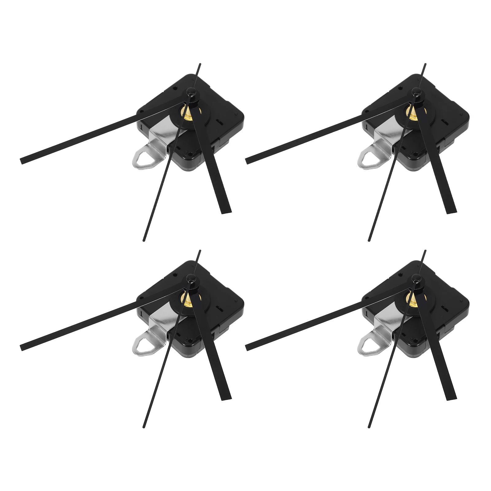 

4Sets Silent Quartz Long Shaft Clock Movement Kits 22mm Shaft Sweep Second Metal Wall Clock Repair Watch Movement