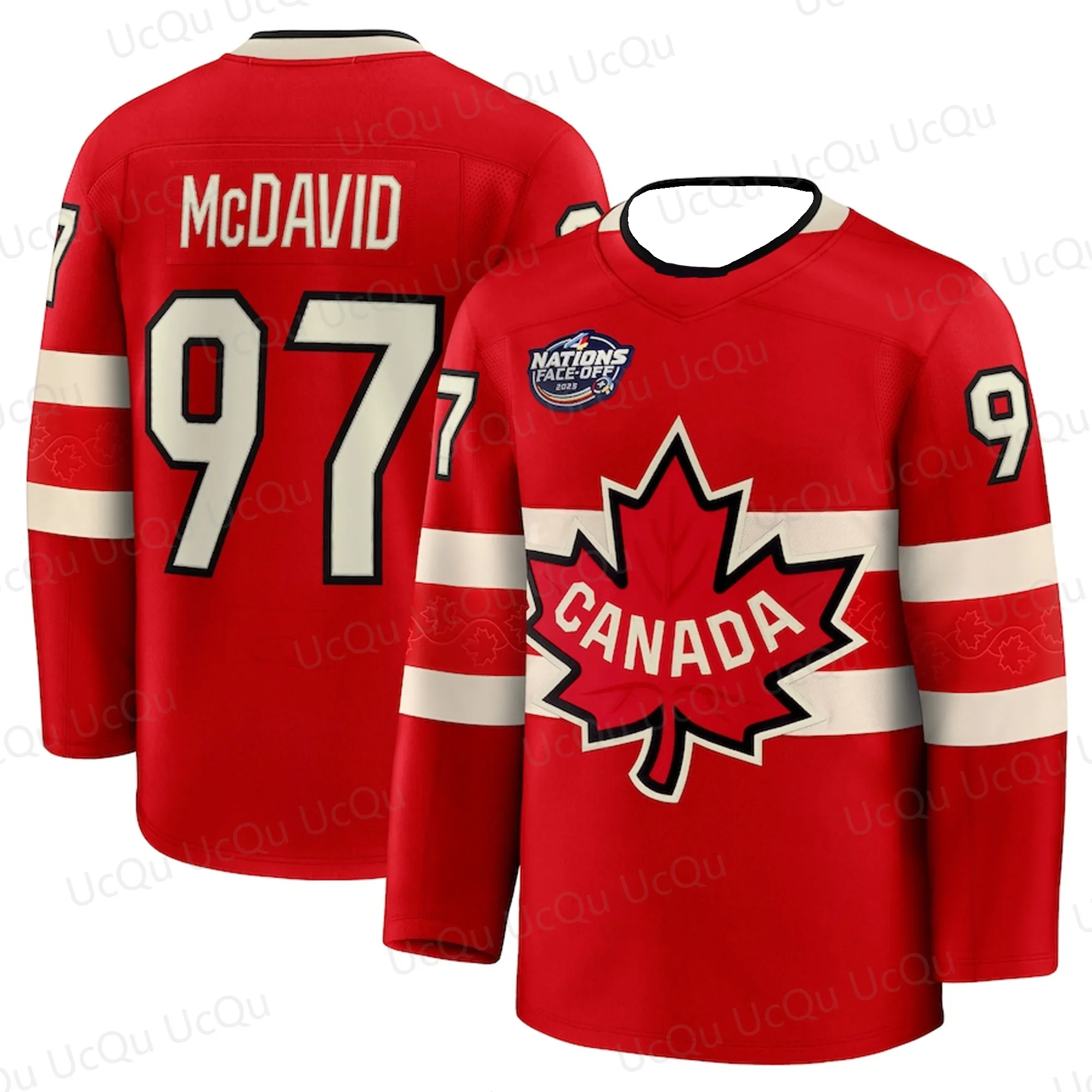 All Stars 2025 McDavid Canada #97 Ice hockey 2025 4 Nations Jersey Long Sleeve Hoodie