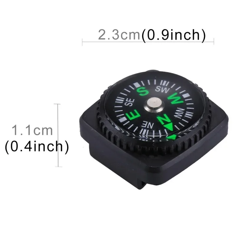 20mm Plastic Mini Compass for Outdoor, Kits Camping Hiking Survival, Watch Band Paracord Bracelet