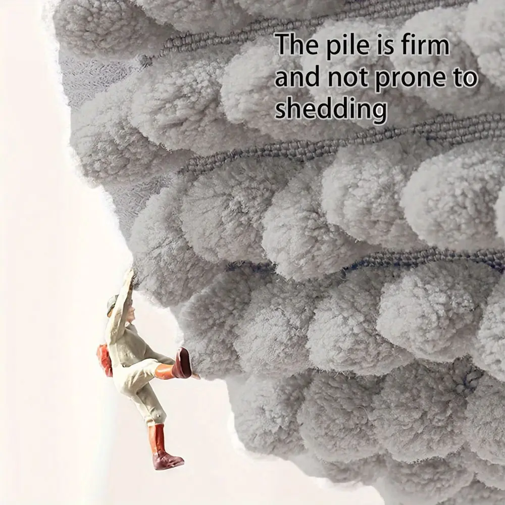 

Creative Absorbent L-shaped Chenille Bath Mat Non-slip Washable Floor Mat Thickened Carpet Living Room