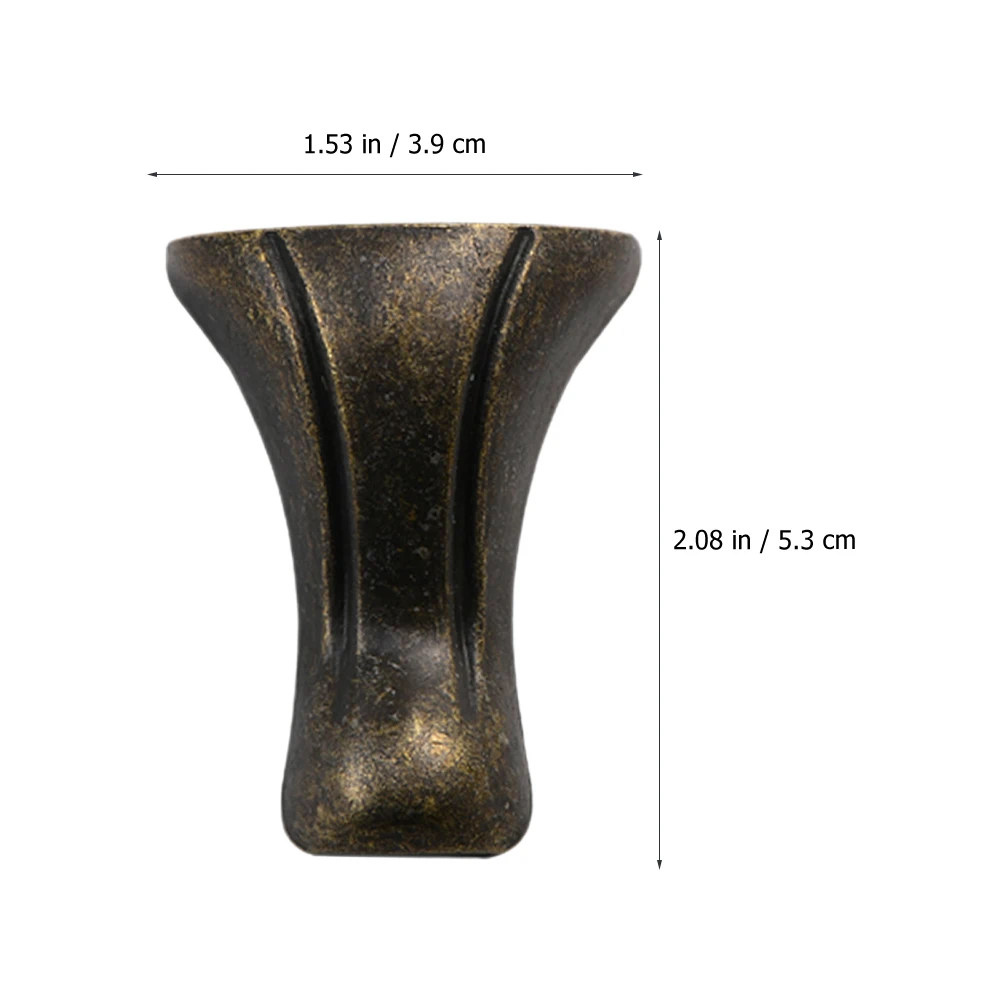 

6 Pcs Green Bronze Corner Jewelry Chest Feet Dresser Legs Case Wood Decorative Retro Protector Wooden Box Guards