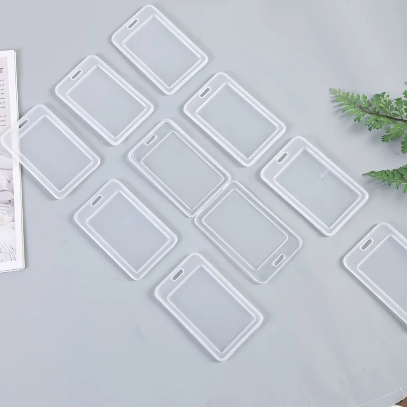 

1pc Transparent Plastic Work License Card Bank Card Credit Card Holder Traffic Card Protective Bag Suitcase Tag Case