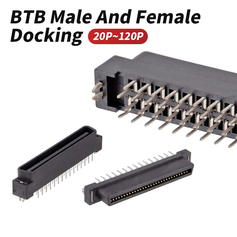 20P 40P BTB Male Female Docking 180/90 Degree OPS Board-to-Board 60P 68P 80P 100P 120P Male-Female Connectors 1.27/2.54mm Pins