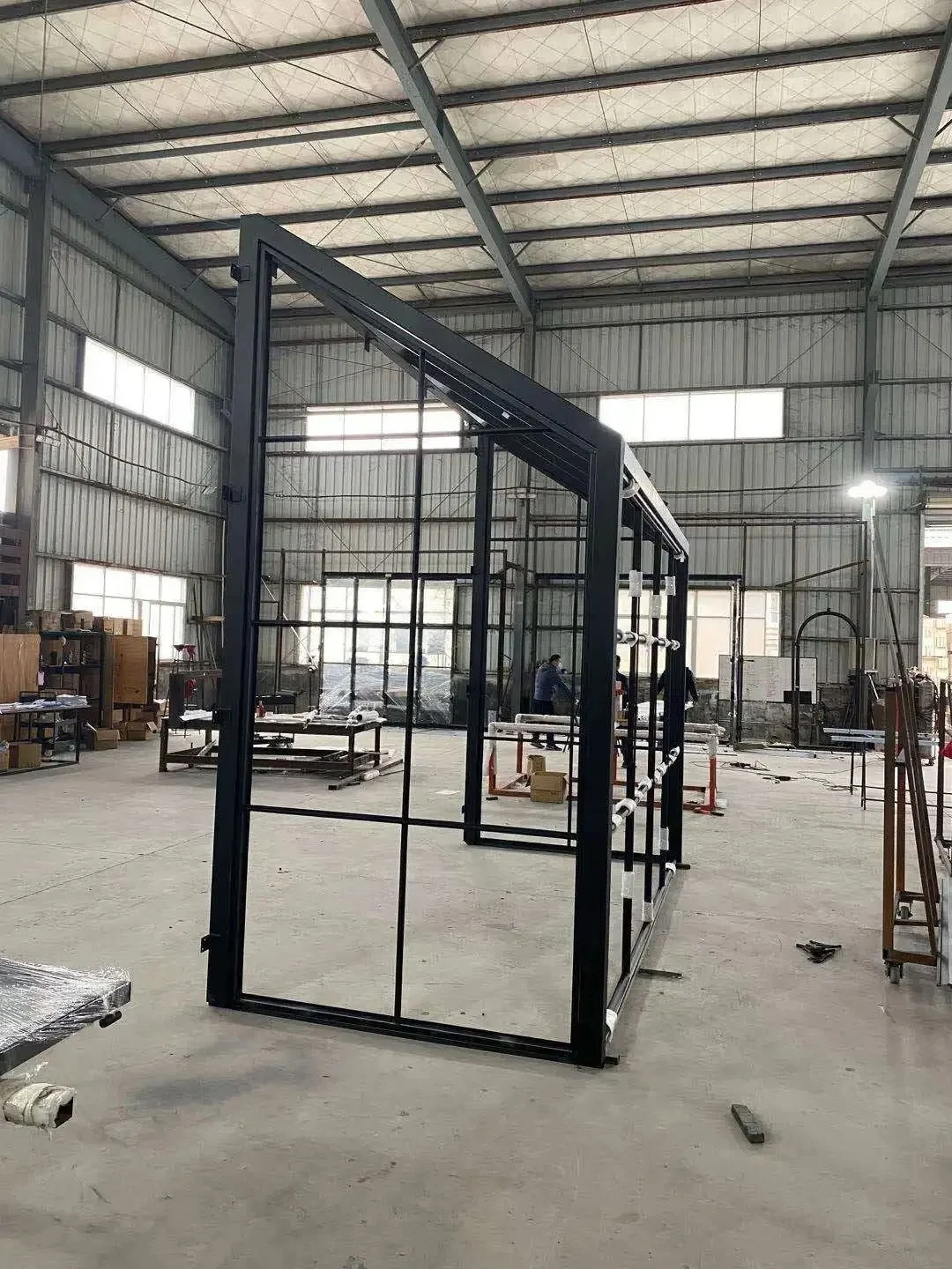 

Pan-Steel modern modular prefabricated tempered glass sunroom winter garden green sunroom villa