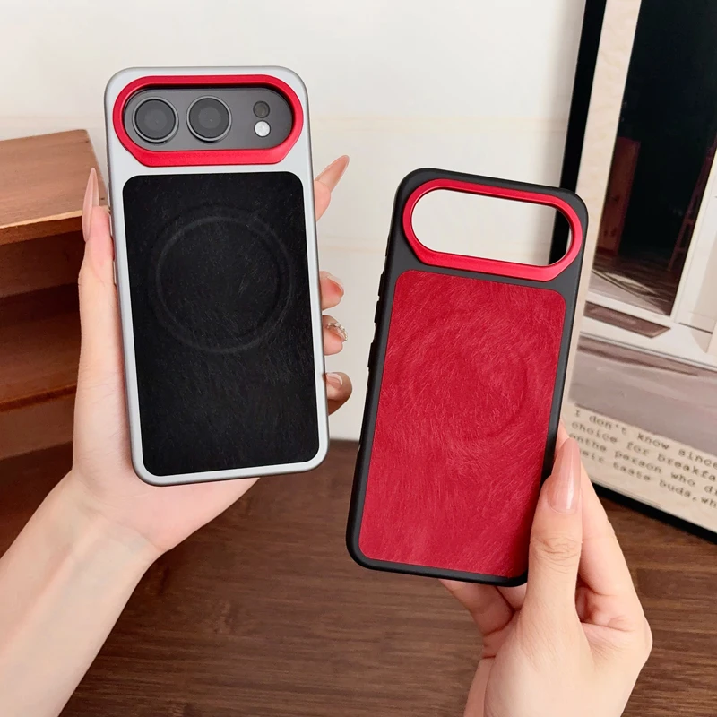 For Honor 500 500 Pro Case Luxury PU Leather +Hard PC Anti-Slip Wireless Charging Protective Red Cover for HONOR 500