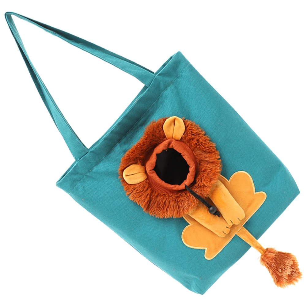 

Small Lion Shoulder Bag Lightweight Portable Cat Dog Carrier Canvas Pet Foldable for Small Animals Outdoor Use