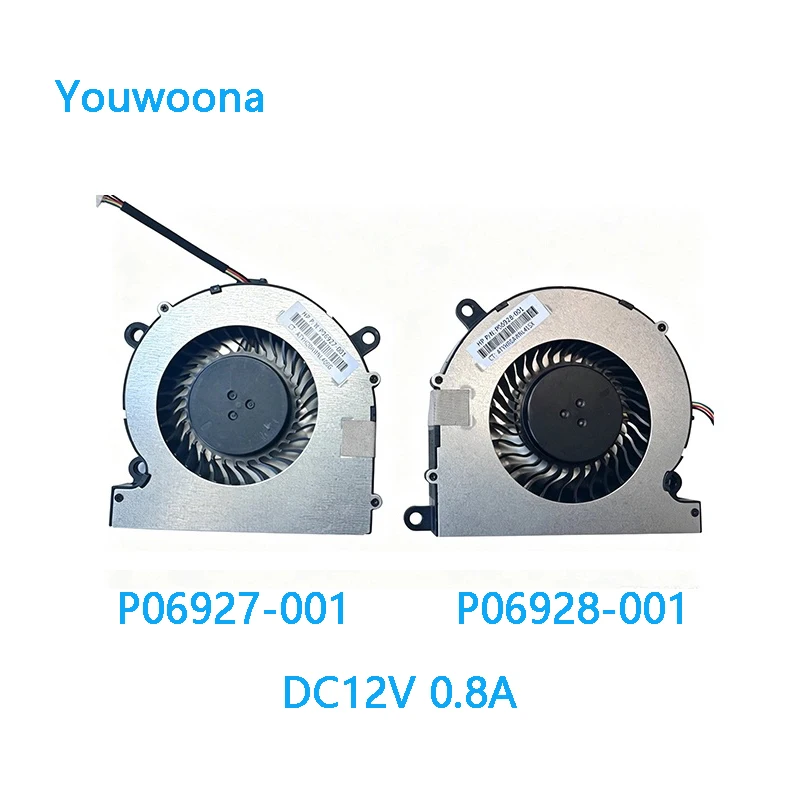 New Original LAPTOP CPU Cooling Fan FOR HP P06927-001 P06928-001 DC12V 0.8A