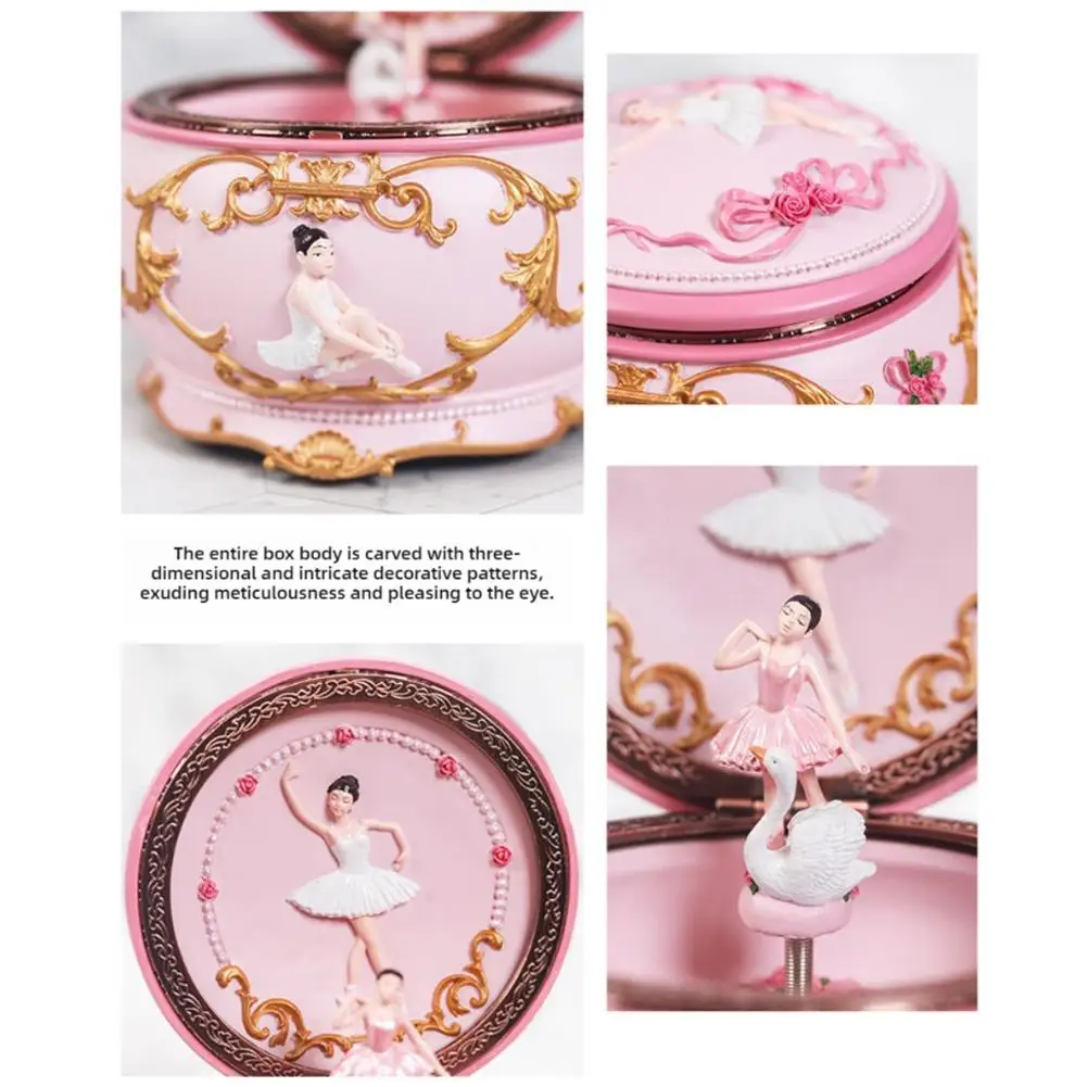 Colorful Luminous Spin Dance Ballet Girl Music Box Music Box Display Creative Birthday Gift