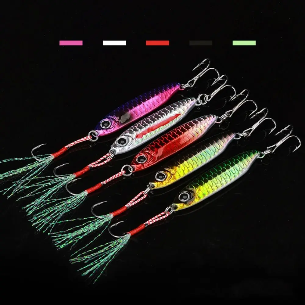 New Iron Fishing Lure Red Green Electroplated Spinning Baits 7g 10g Floating Minnow Baits