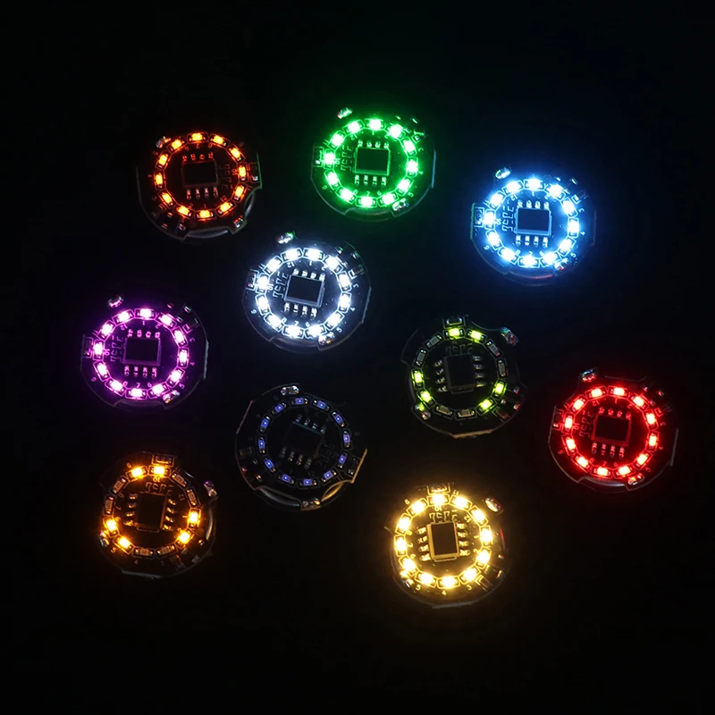 磁気制御ランプ マグネット ワイヤレス LED 誘導ライト + ボタン電池 + マグネット DIY おもちゃ ロボット アニメ 風景モデル