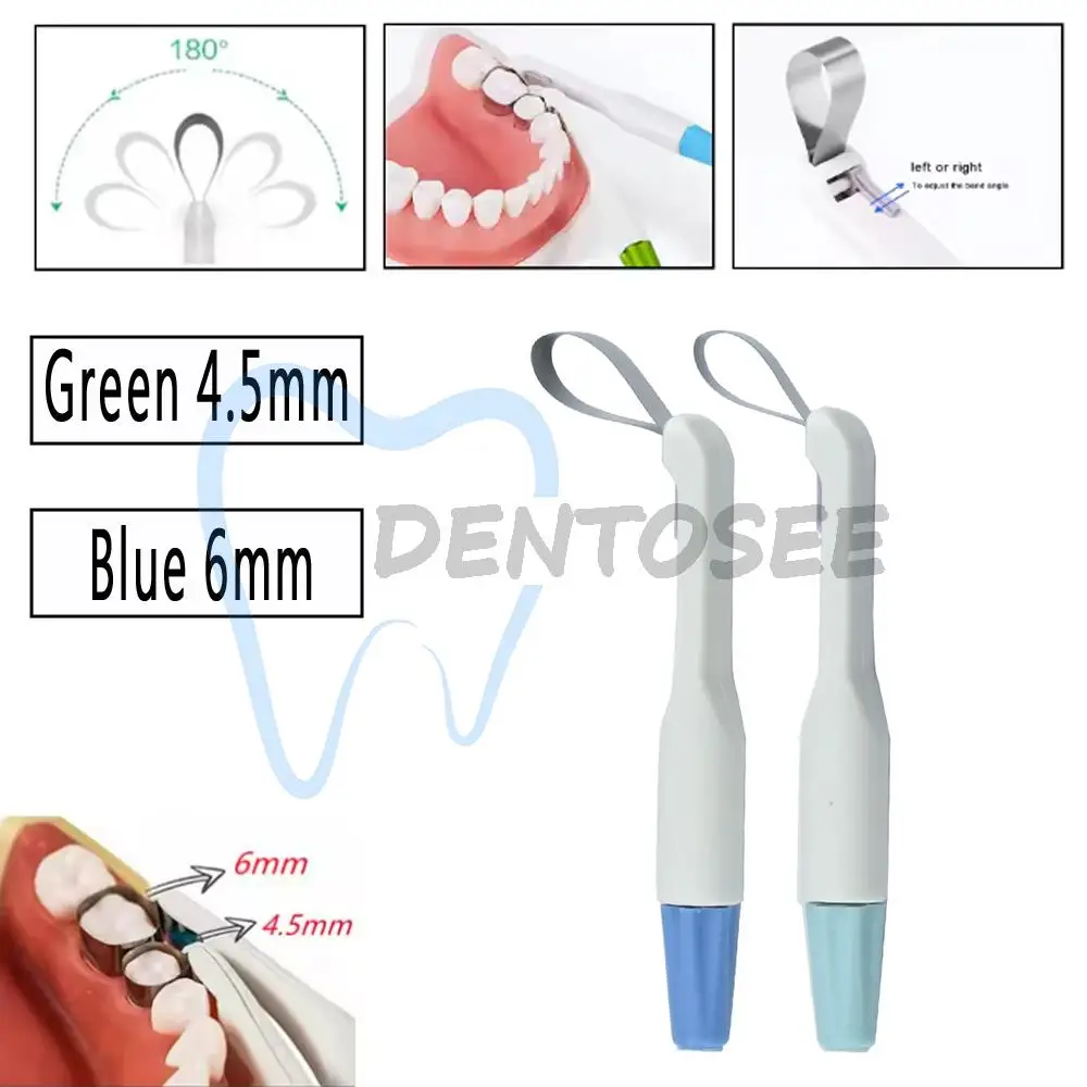

5Pcs Dental Matrix Band Matrice Adjustable Ring System Stainless Steel Standard Curved Preformed Bands for Tooth Restoration