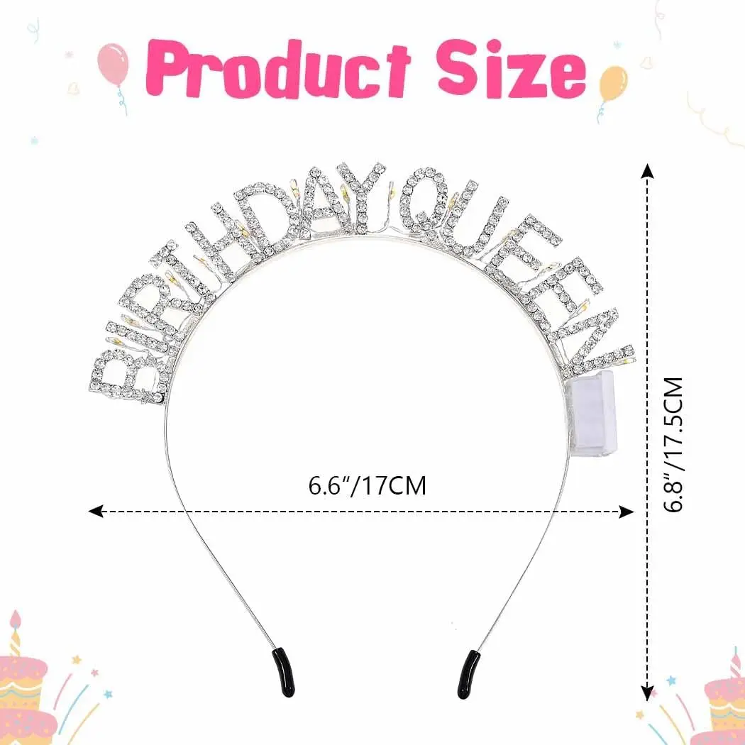عصابة رأس مضيئة للحفلات المتوهجة على شكل تاج الملكة لعيد الميلاد وإكسسوارات عيد ميلاد سعيد للنساء والفتيات #6