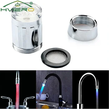 מנורות מים הוביל ברז מים מנורות סטרימר 7 שינוי צבע חיישן זוהר מקלחת חרירי ראש מטבח אמבטיה