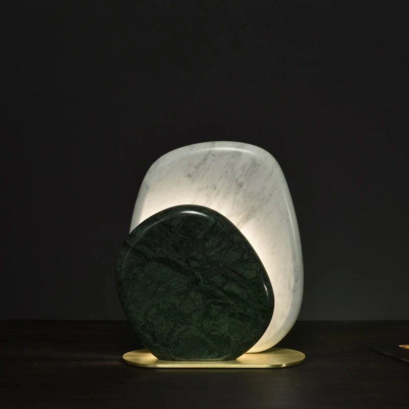 Lampe de Table LED à Base de marbre, contemporaine, Simple, faite à la main, classique, à la mode, offre spéciale