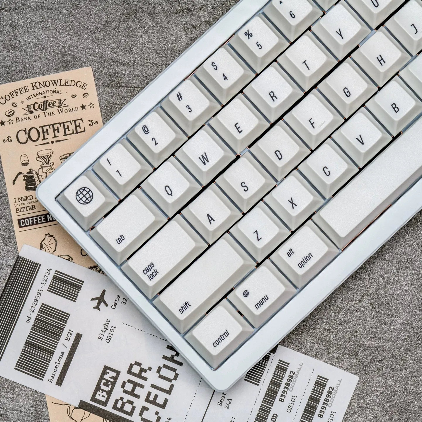 144 Keys Simple white Keycaps Retro white English keycaps Cherry Profile Double Shot PBT PC keycap For Mechanical Keyboard