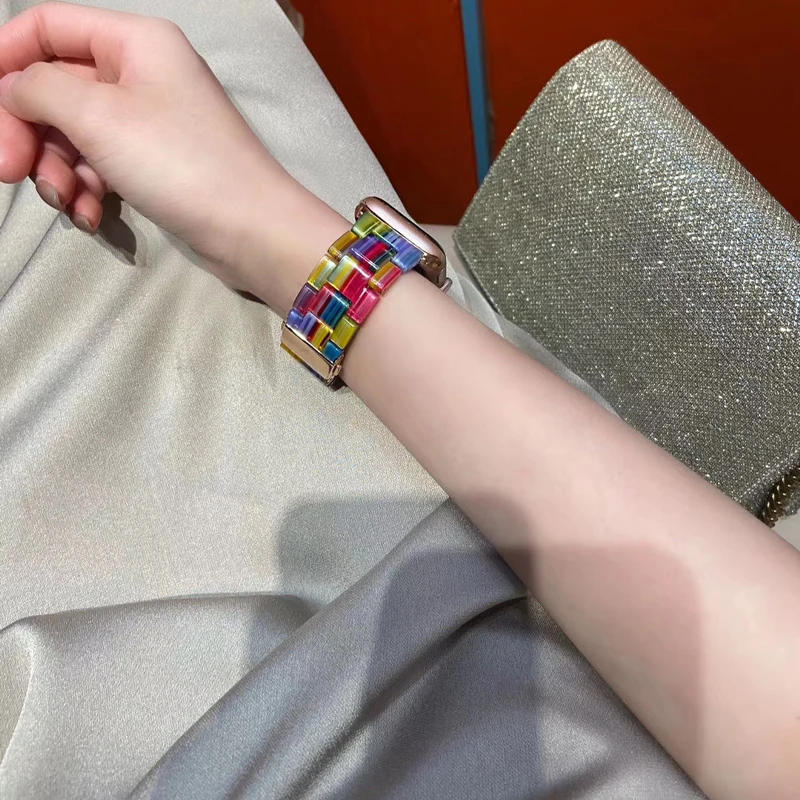 Harz armband für iwatch apple watch 6 5 4 se/2 44mm 42mm 40mm Armband Armband für iwatch ultra/2 49mm 10 9 8 7 46mm 45mm 41mm