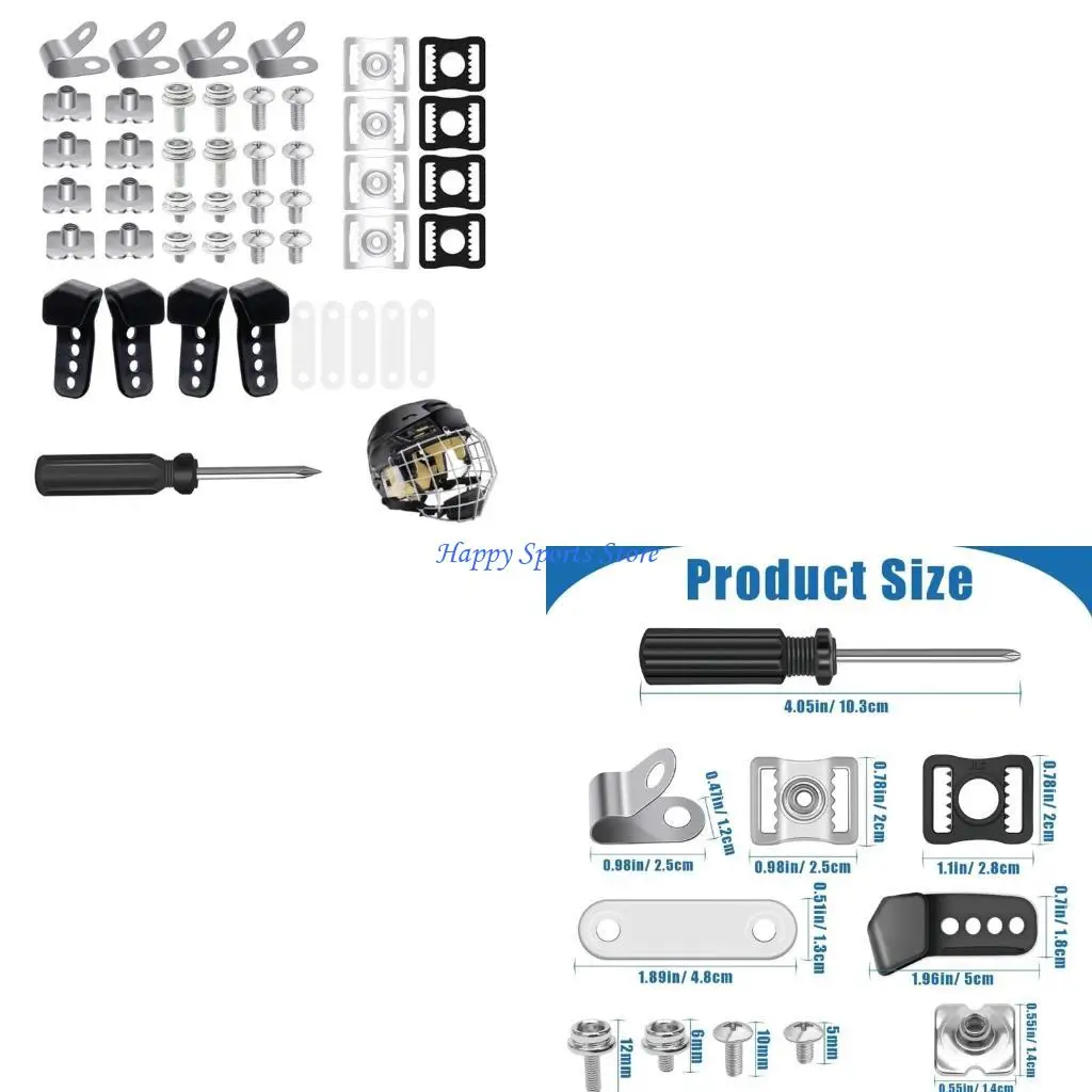 

31Pcs Helmet Repair kits Football Helmet Hardware kits for Hockey Baseball Sport