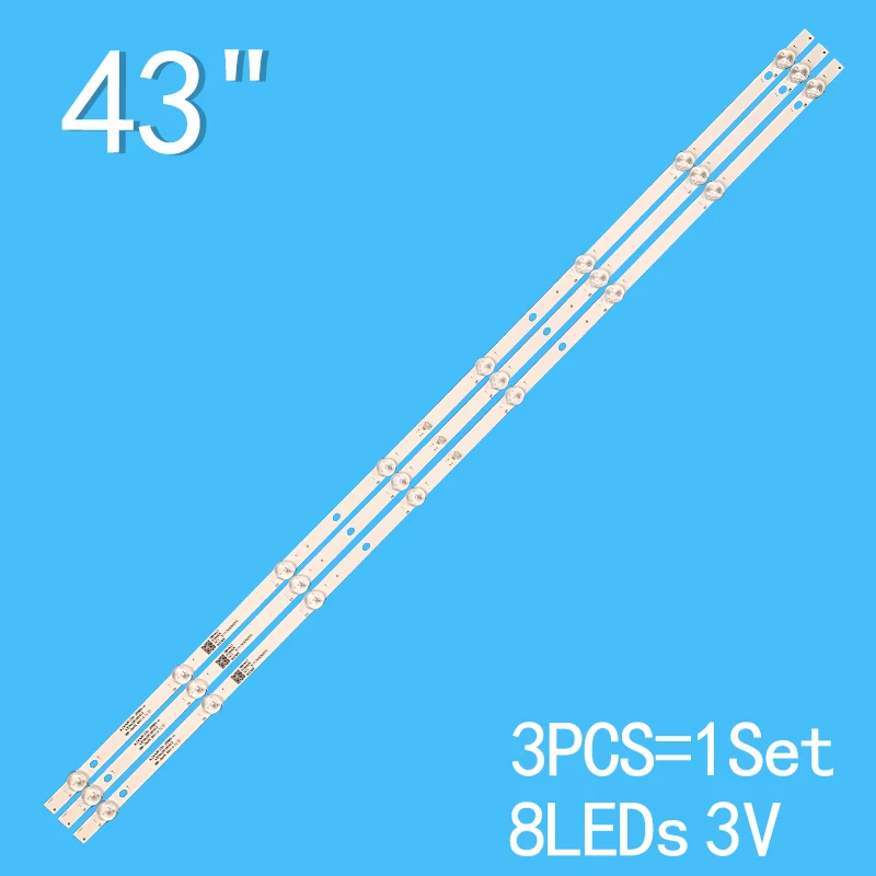 LED Backlight FOR Miscellaneous AJV-4266 46D6 XC-1942 JL.D43081330-269BS-M 43D9W DLED43HD 3X8 1002 1004 1009 81.5CM 8LED 100%NEW