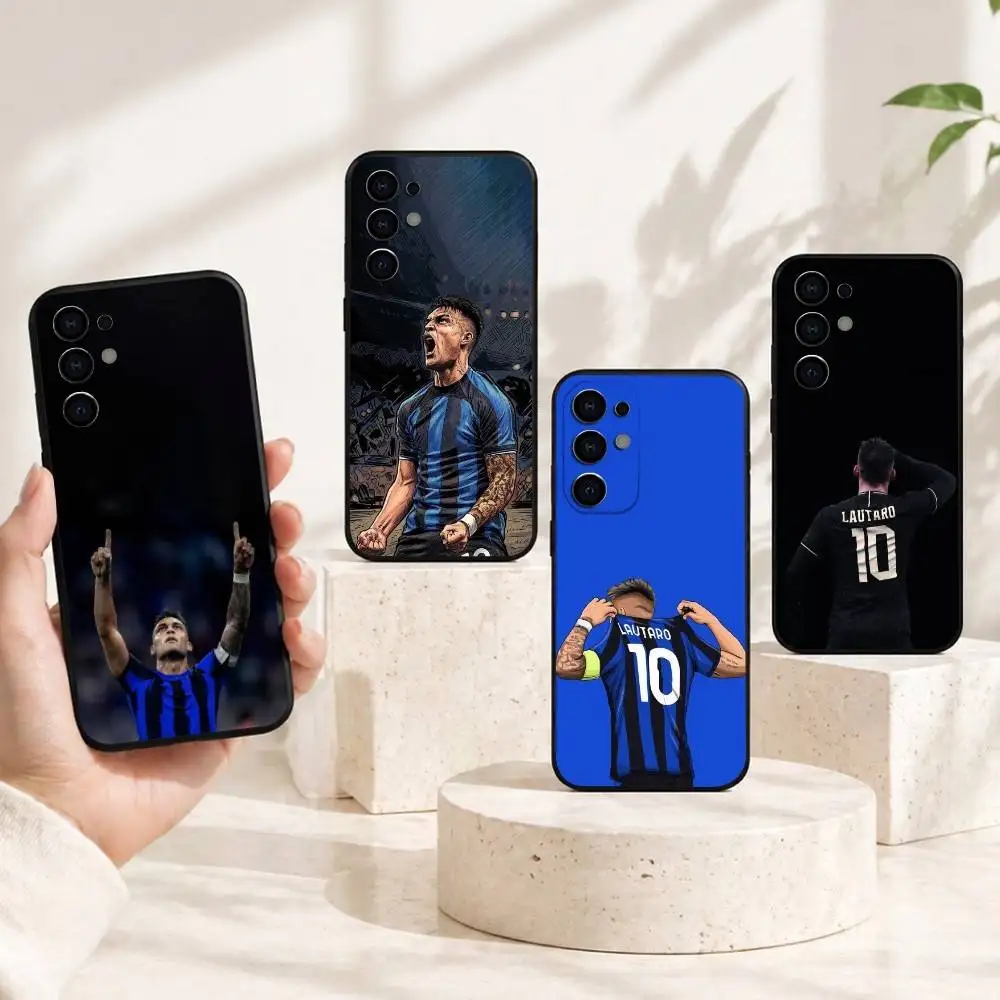 F-Football star L-Lautaro Martinez Phone Case For Samsung S25,S24,S21,S22,S23,S30,Ultra,S20,Plus,Fe,Lite,Note,10,Black Cover