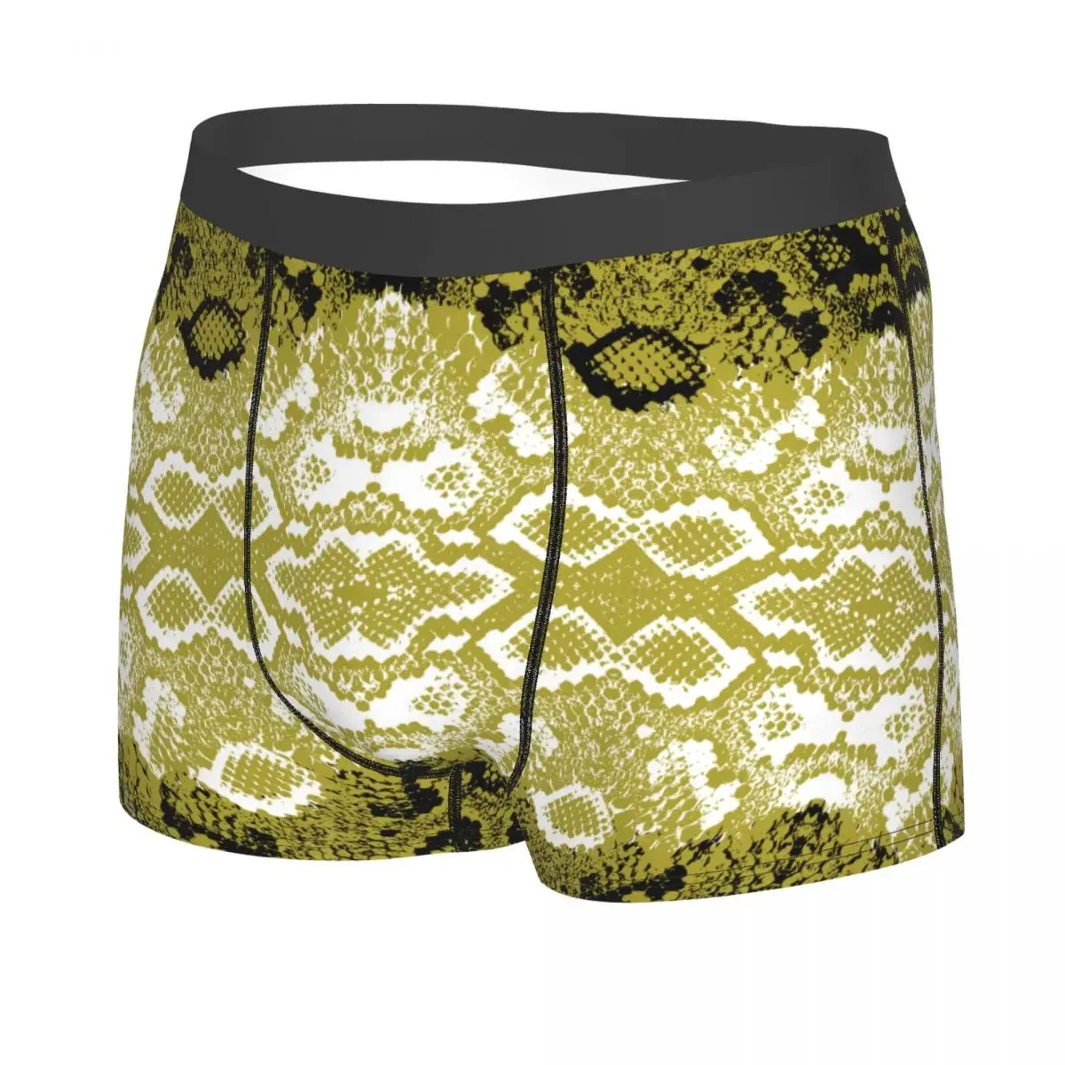 Snake Skin Texture Underwear Men Sexy Printed Customized Snakeskin Boxer Shorts Panties Briefs Soft Underpants