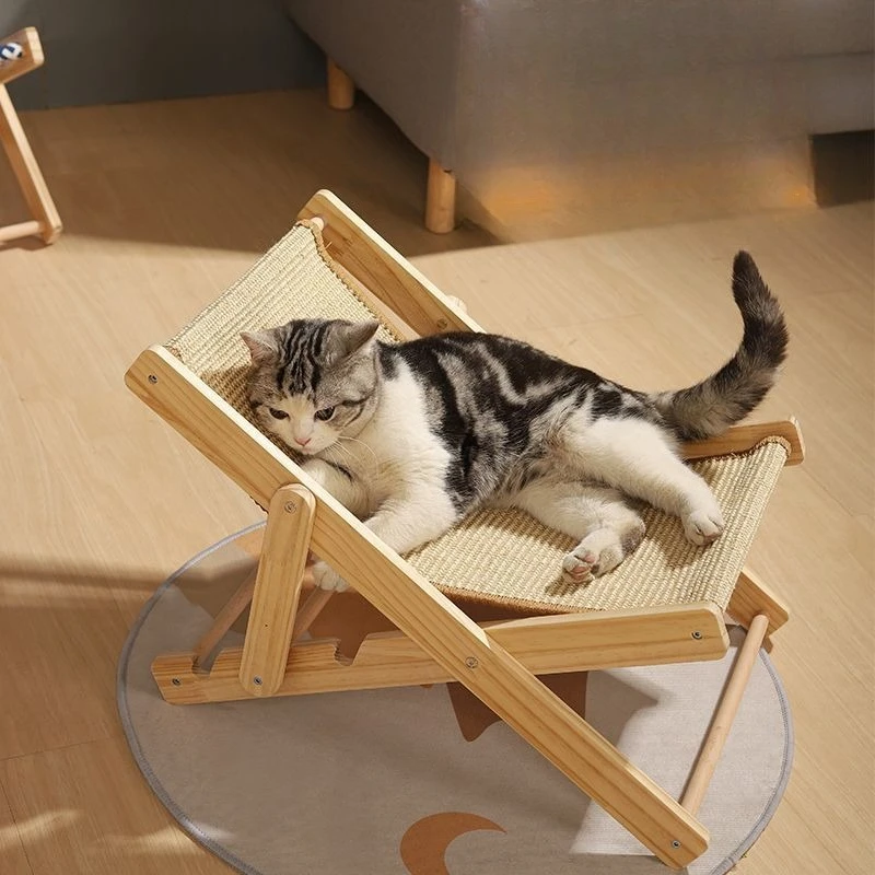 Cat scratching board nest sisal cat folding recliner cat rocking chair wear-resistant cats toy