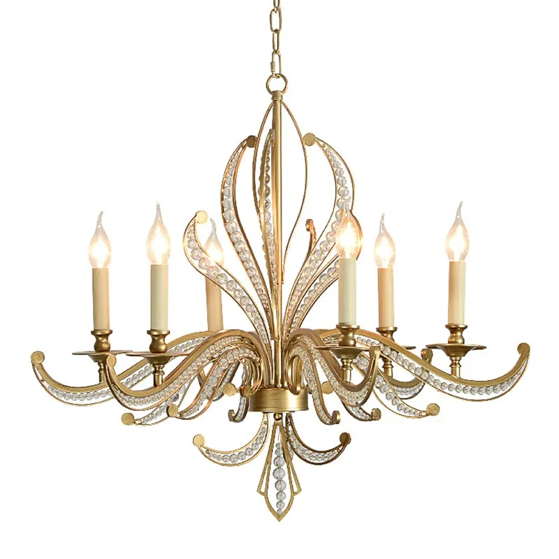 Retro restaurant lights, duplex floor light luxury lamps, bedroom crystal lights c