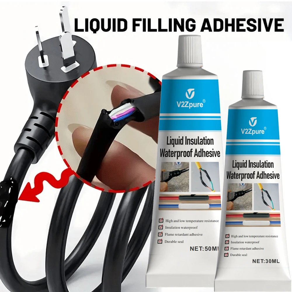 30ml/50ml White Liquid Electrical Tape Waterproof Insulating Tape Repair Rubber Fixed Electrical Wire Cable Metal Welding Glue
