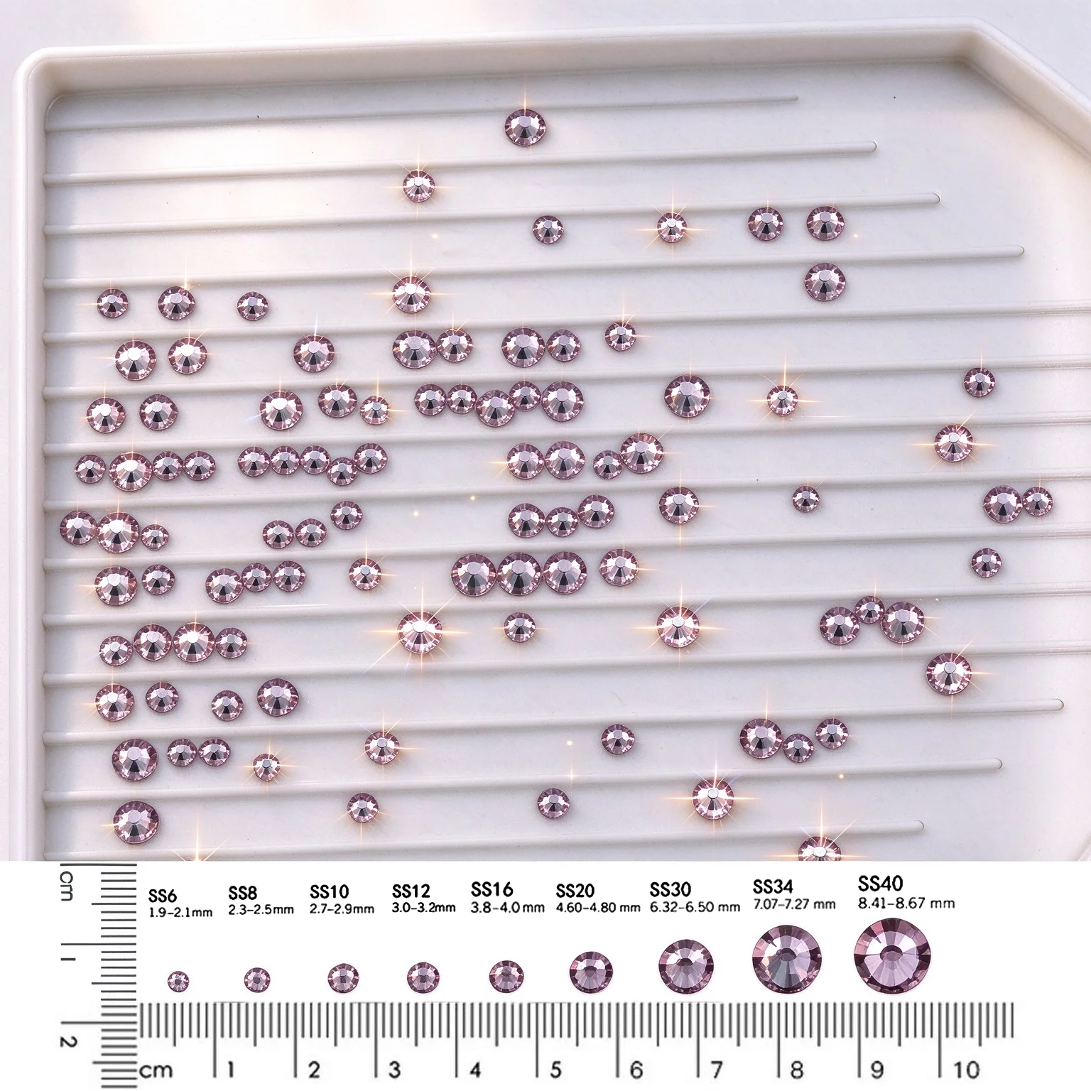 Light Amethyst High Quality SS4-SS20 Glass Rhinestones Crystal Flatback Strass Stones For DIY Garment Accessories Nail Art