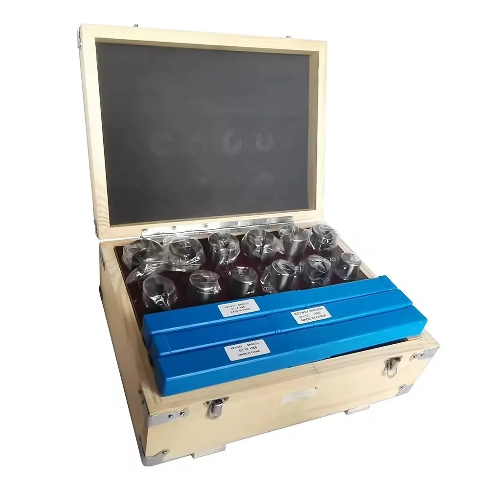 21pcs Keyway Broach Tool Set, 10mm 12mm 14mm Broaches 32-50 Bushings Shims HSS Cutting Tools for CNC Machine