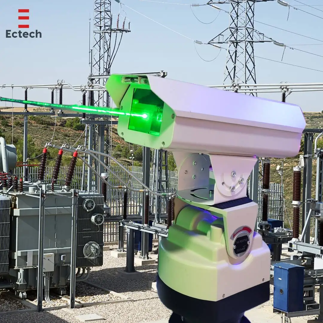 Commercial Auto IP66 Waterproof 360 Degrees Rotation Green 532nm Laser Bird Repeller 1W 2W 3W 3D Animation Eco-Friendly Easy