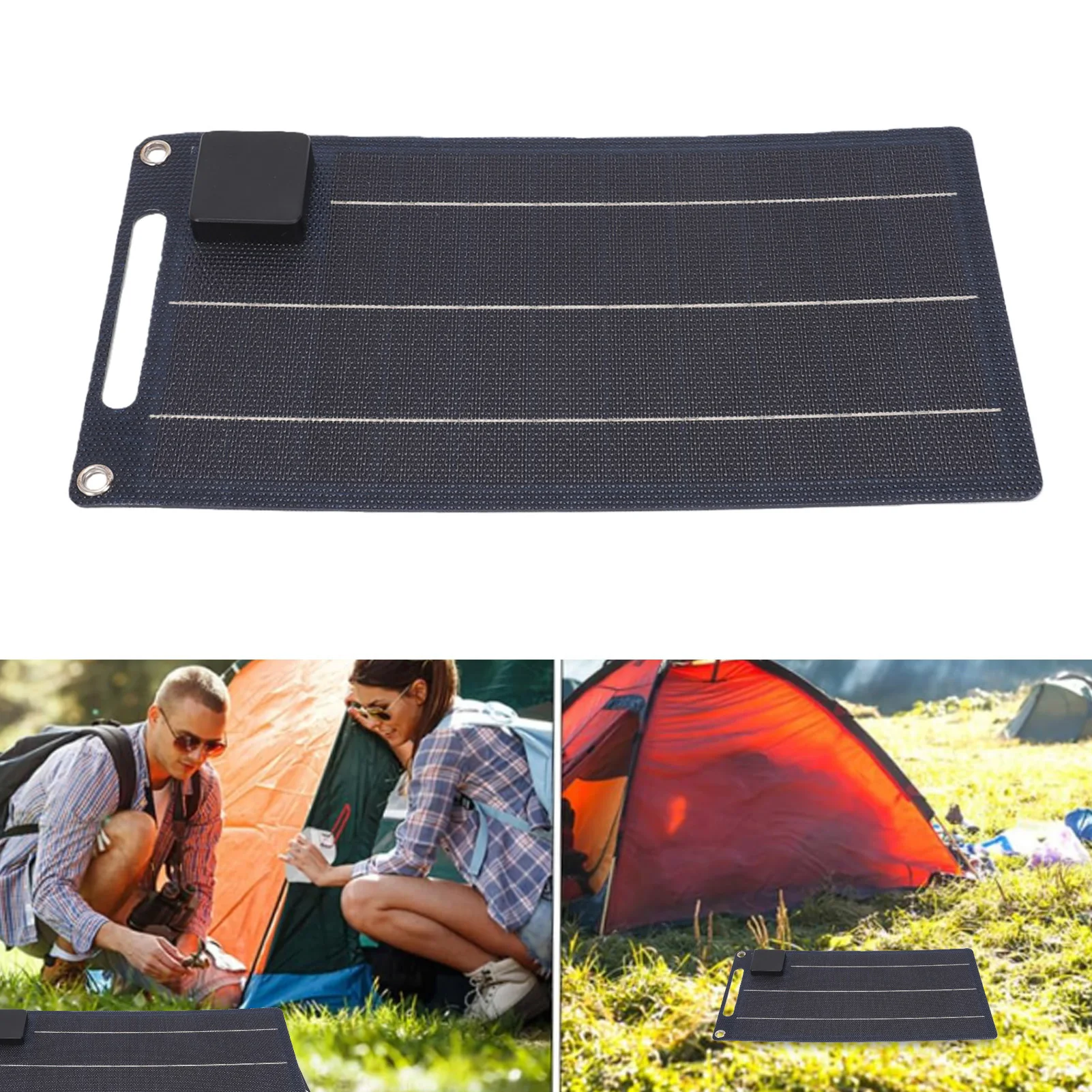 10W Solar Panel ETFE USB Type C Portable Solar  Backup Energy Solution Water Proof for Outdoor Camping Hiking Travel