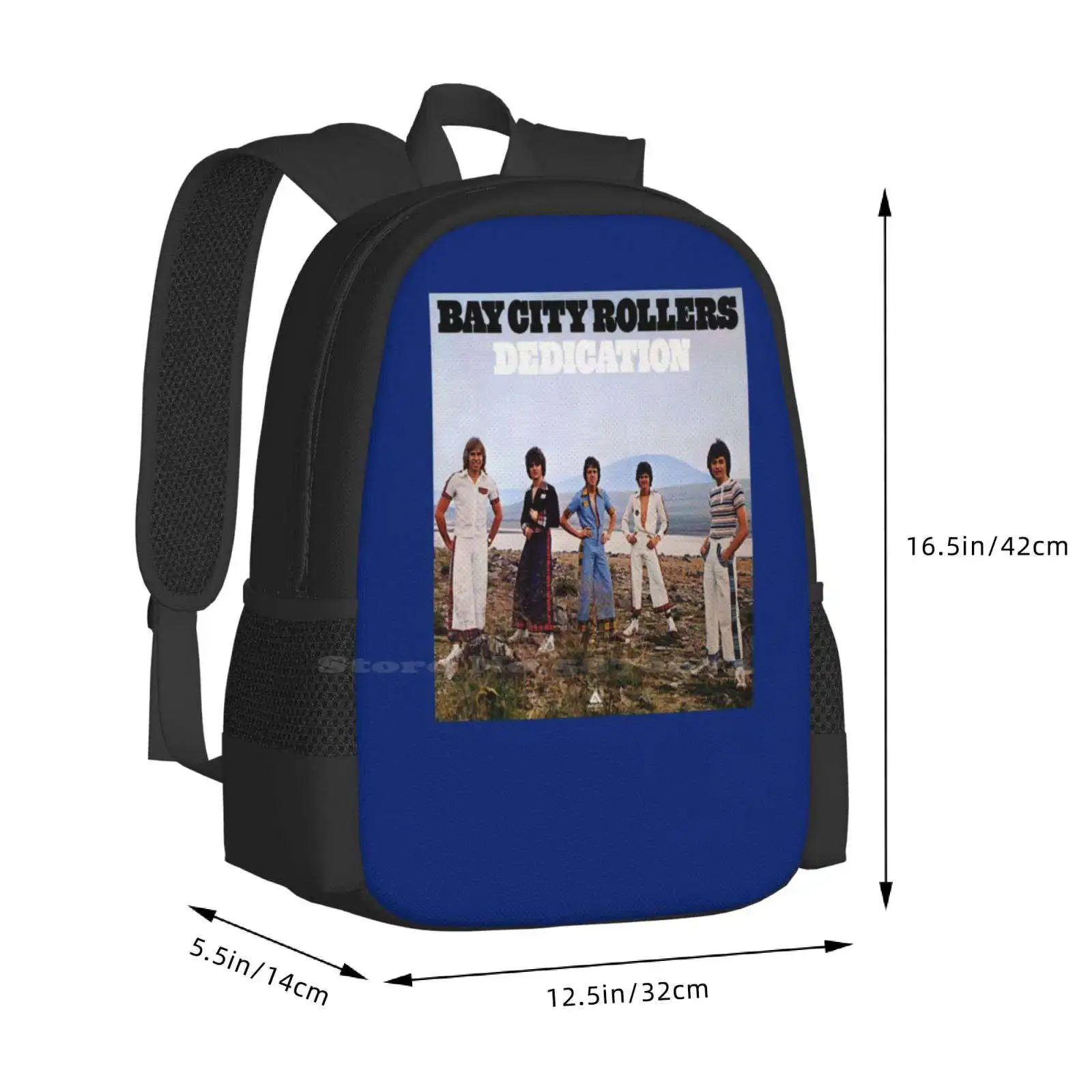 Bay City Rollers : Dedication Teen College Student Backpack Pattern Design Bags Bay City Rollers Dedication Power Pop Pop Music