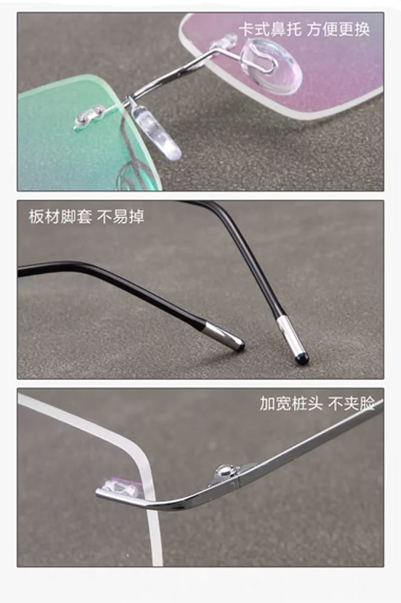 Ultraleichte Memory-Titan-Randlose Lesebrille für Herren und Damen, blaues Licht, Presbyopie-Brille +1,0 +1,5 +2,0 bis +3,5 +4,0 – Detail 5