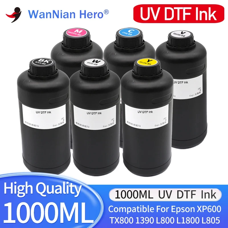 i3200 UV DTF Ink Vanrish Gloss for UV DTF Film A B for Epson TX800 XP600 L800 L805 L1800 R330 1390 4800 4880 7880 DX5 Printhead