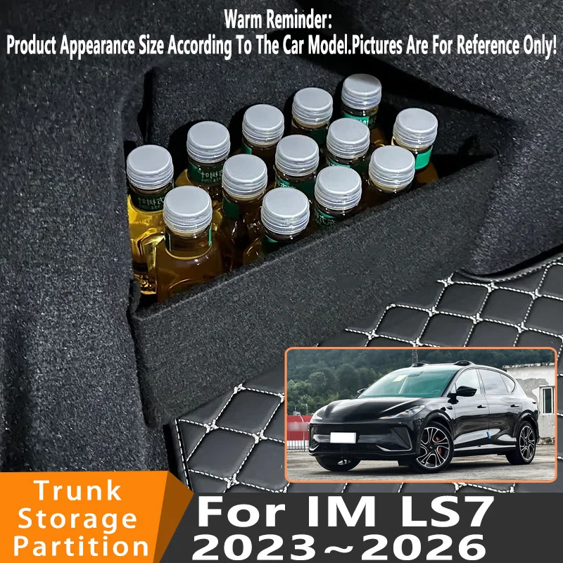 

Auto Accessories For IM LS7 2023~2026 2025 24 SUV Car Organizer Thickening Trunk Side Partition Trunk Interior Storage Box Parts