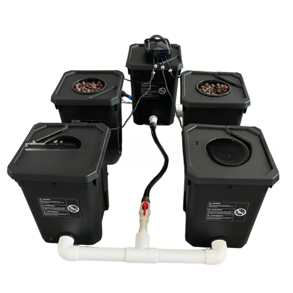 4 planting barrel systems, deep water circulation, with drip irrigation