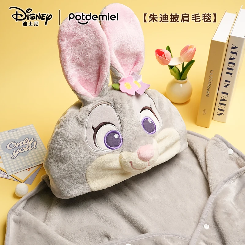 

Genuine Disney Judi Nick Office Cute Hooded Blanket Anime Characters Surrounding Fashion Practical Work Nap Time Shawl Blanket