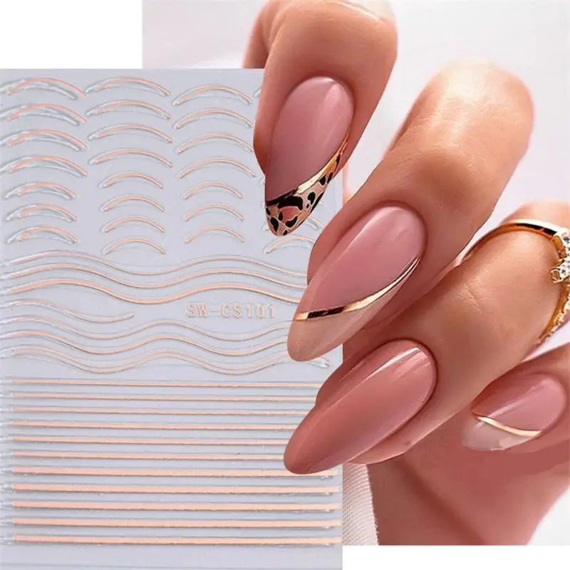 Silver Threads Unique Trendy Creative Nail Art Fashion In Demand Cross-border Long-lasting Versatile Innovative Nail Stickers