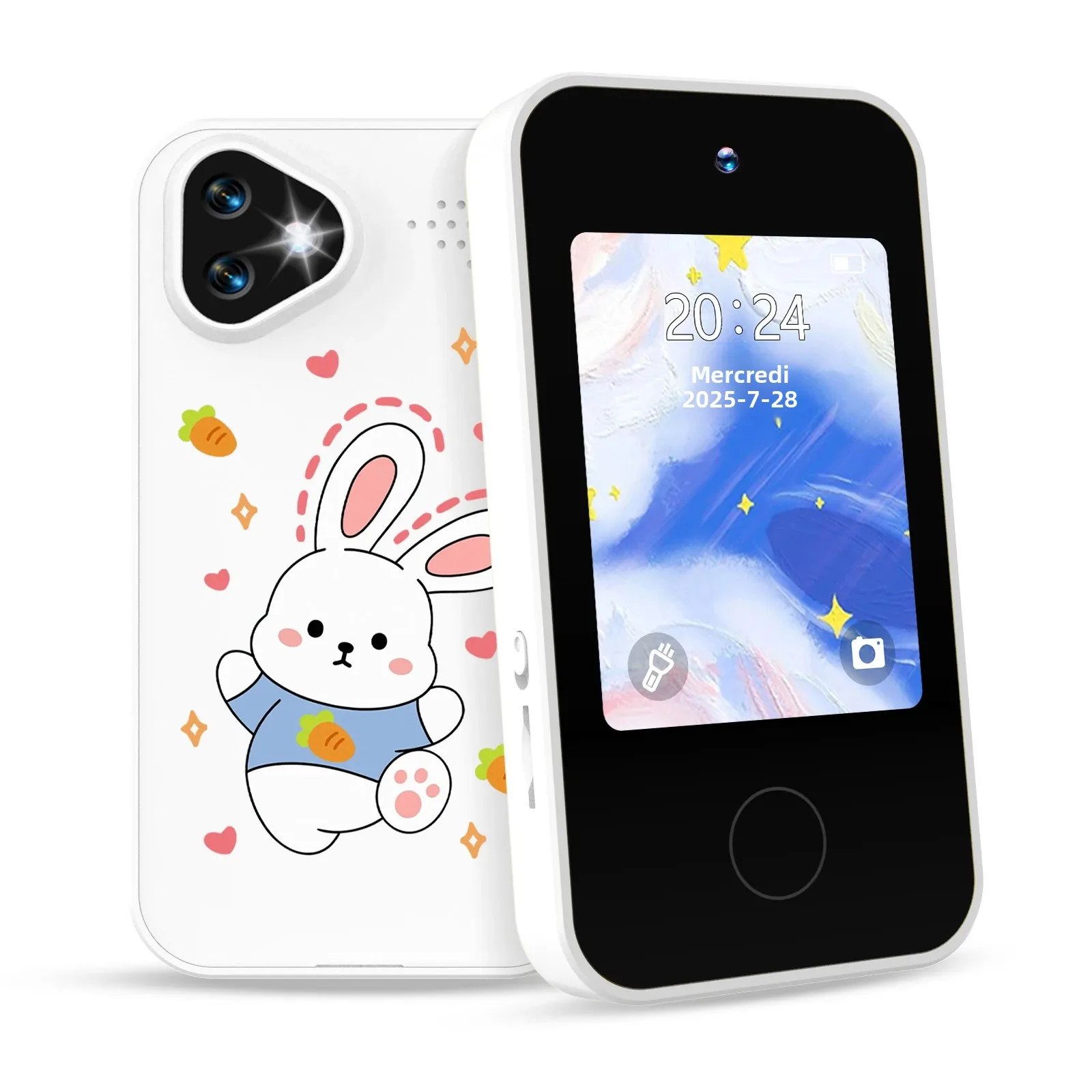 Jouet téléphone intelligent pour enfants avec double caméra, jeux éducatifs, lecteur de musique, mode sécurité, meilleur cadeau d'anniversaire, caméra HD 1080P pour enfants