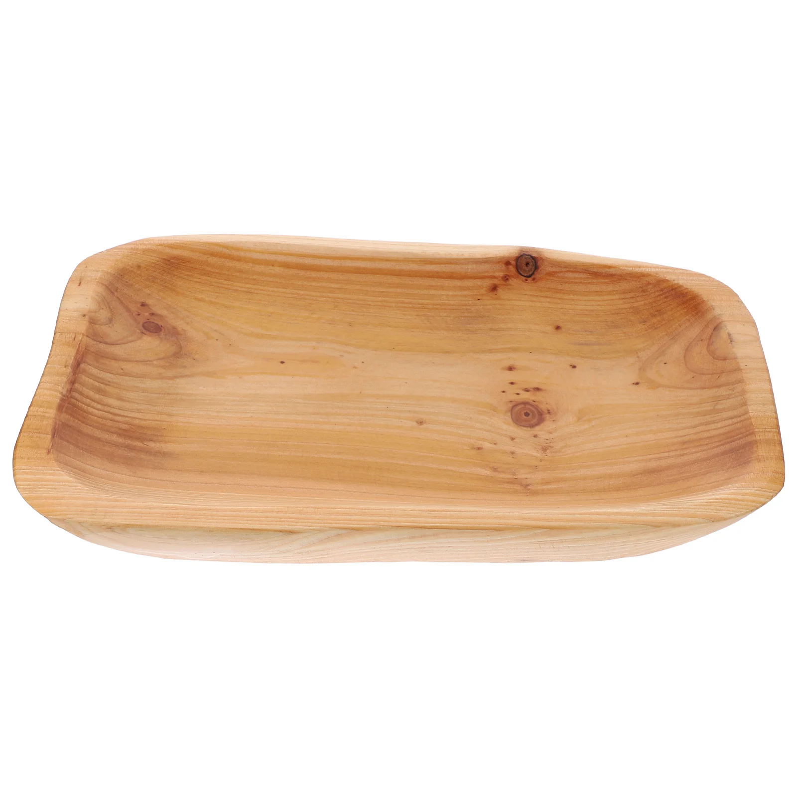 

Wooden Serving Tray Natural Wood Dish Bowl Unique Stylish Tea Tray Portable Snack Storage for Family Gatherings Weddings