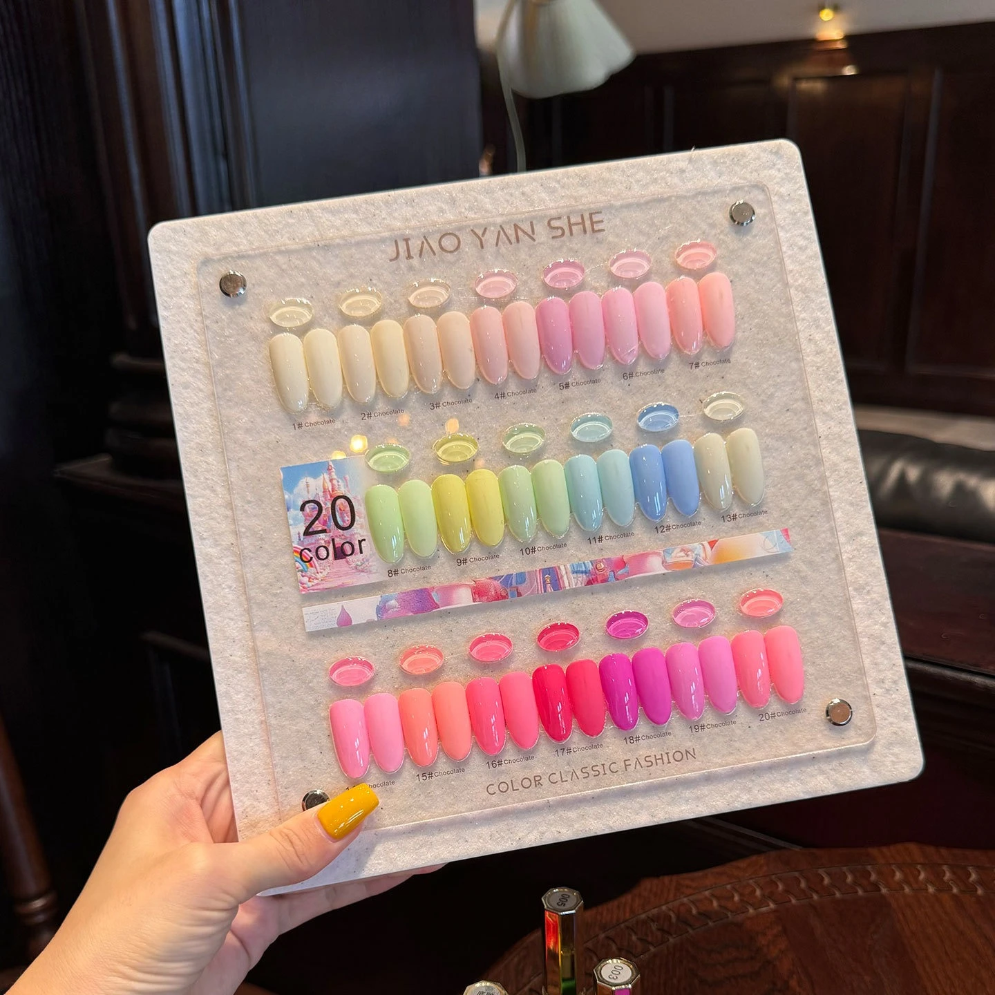 20 قطعة/المجموعة الأرجواني الأخضر الأزرق اللون سلسلة جيل للأظافر بريق شبه دائم الأشعة فوق البنفسجية LED هلام مسمار الفن نقع قبالة البولندية كيت تصميم مانيكير