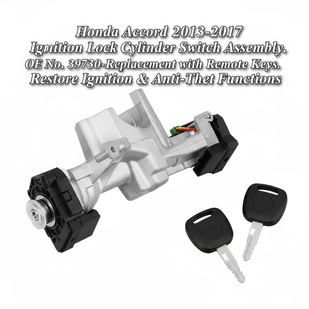 

For Honda Accord 2013-2017 Ignition Lock Cylinder Switch with 2 Remote Keys, 39730-T2A-A0 Direct Replacement, Anti-Theft for L4 2.0L/2.4L V6 3.5L