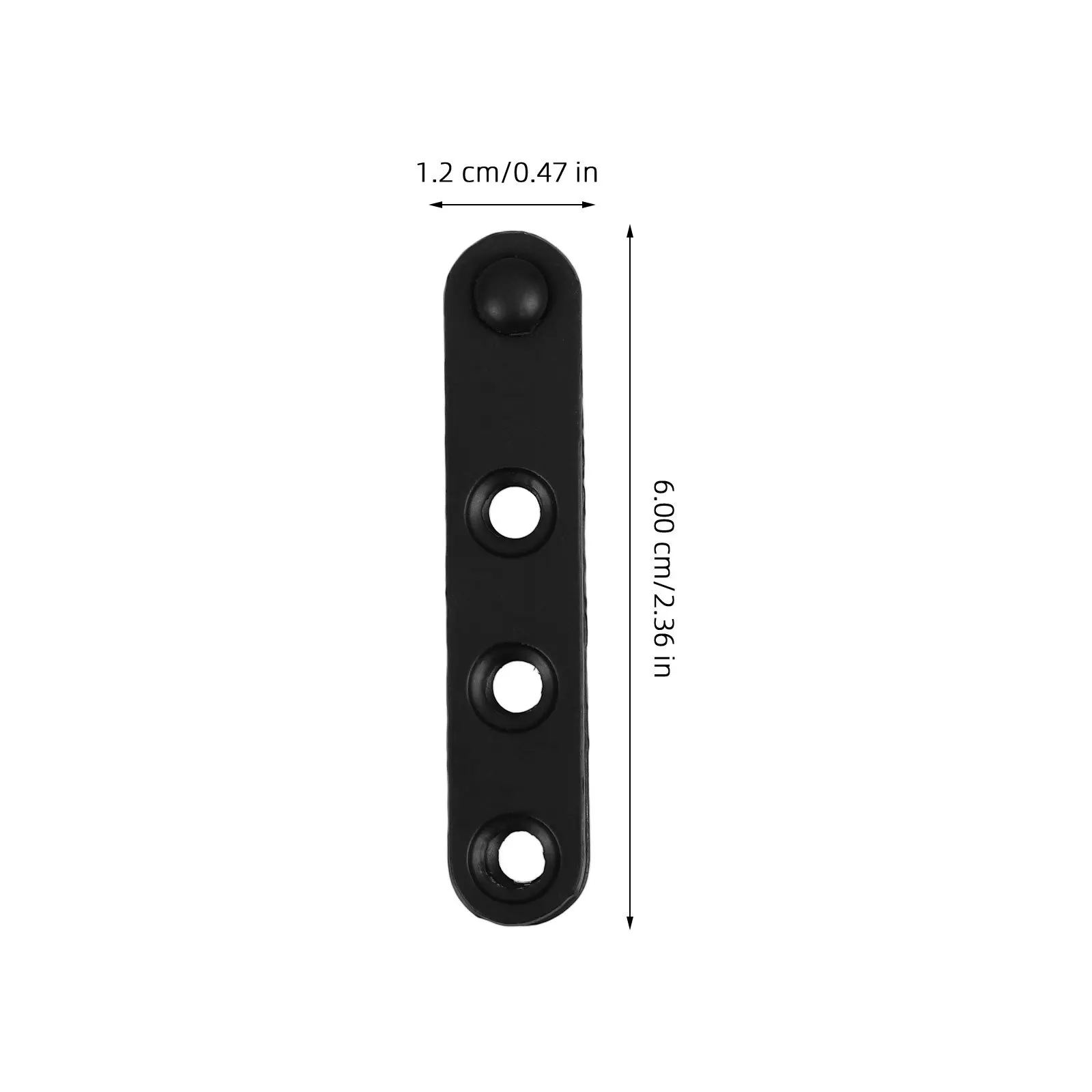 Bisagras ocultas de acero inoxidable, soporte recto negro, placas de reparación para valla de gabinete de madera, soporte de Panel plano de puerta interior, 4 Uds.